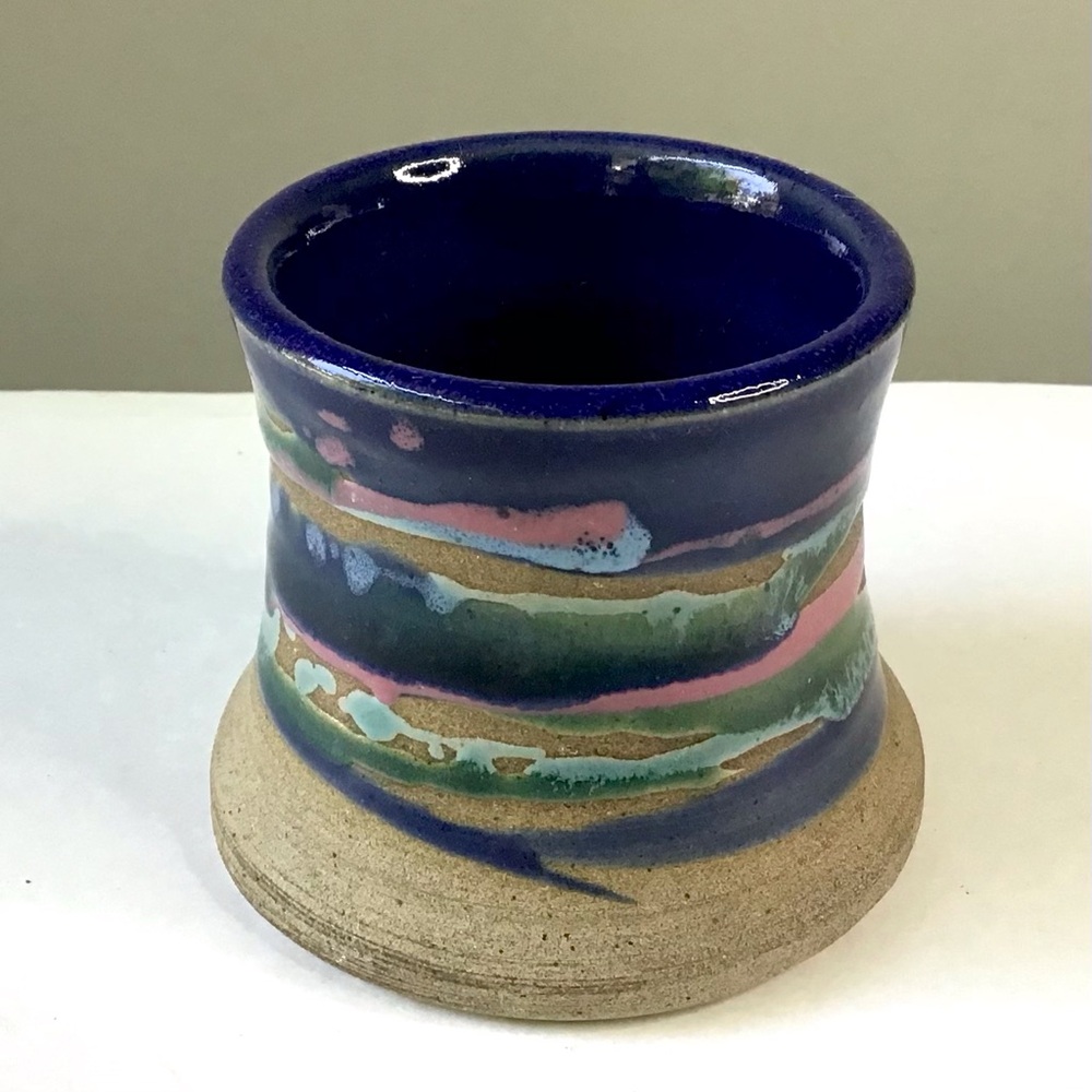 Stoneware Art Pottery Votive Vase SpartaWare Crafted Artist Signed by Thor 2014 - Picture 4 of 7